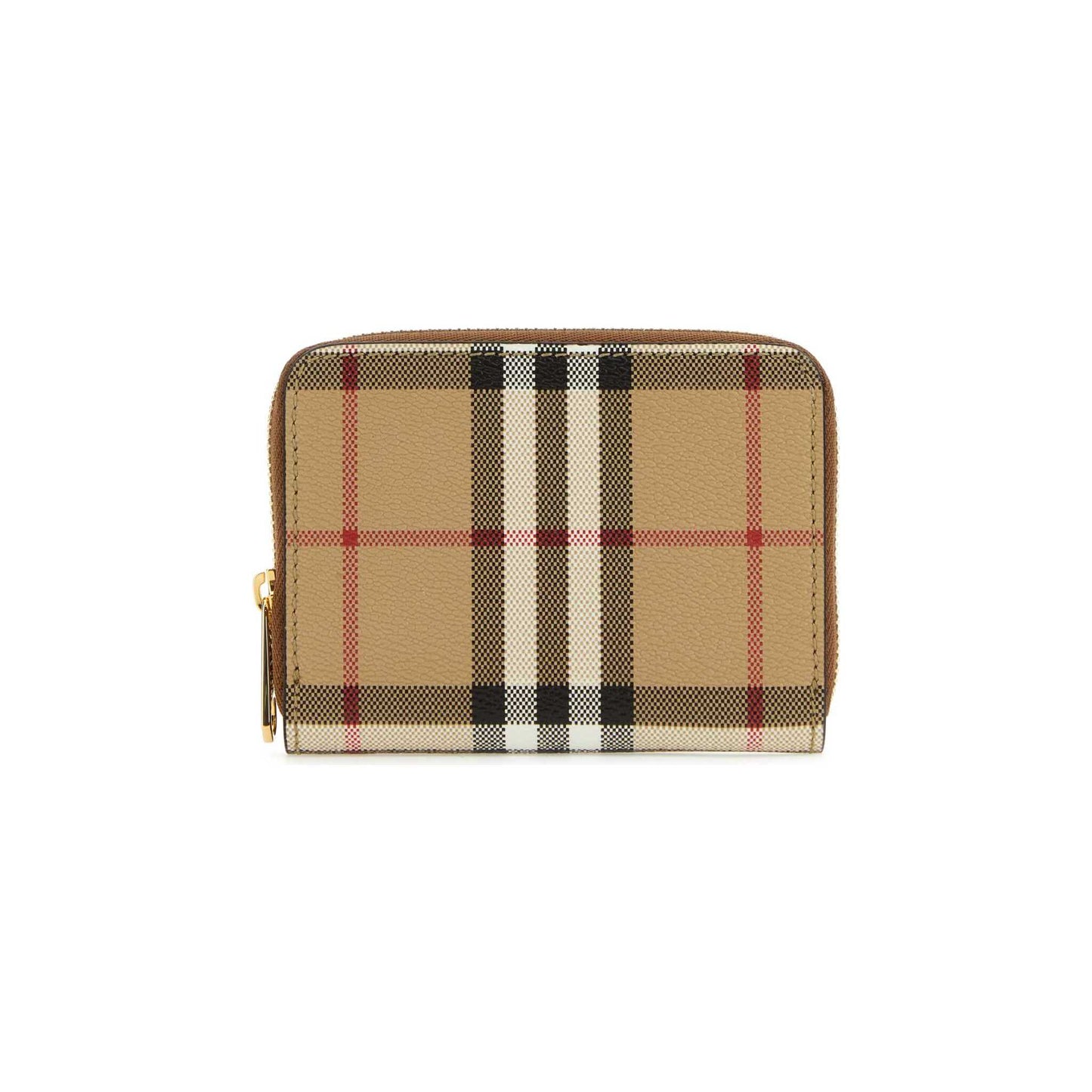 Carteira Check Burberry em Lona Revestida