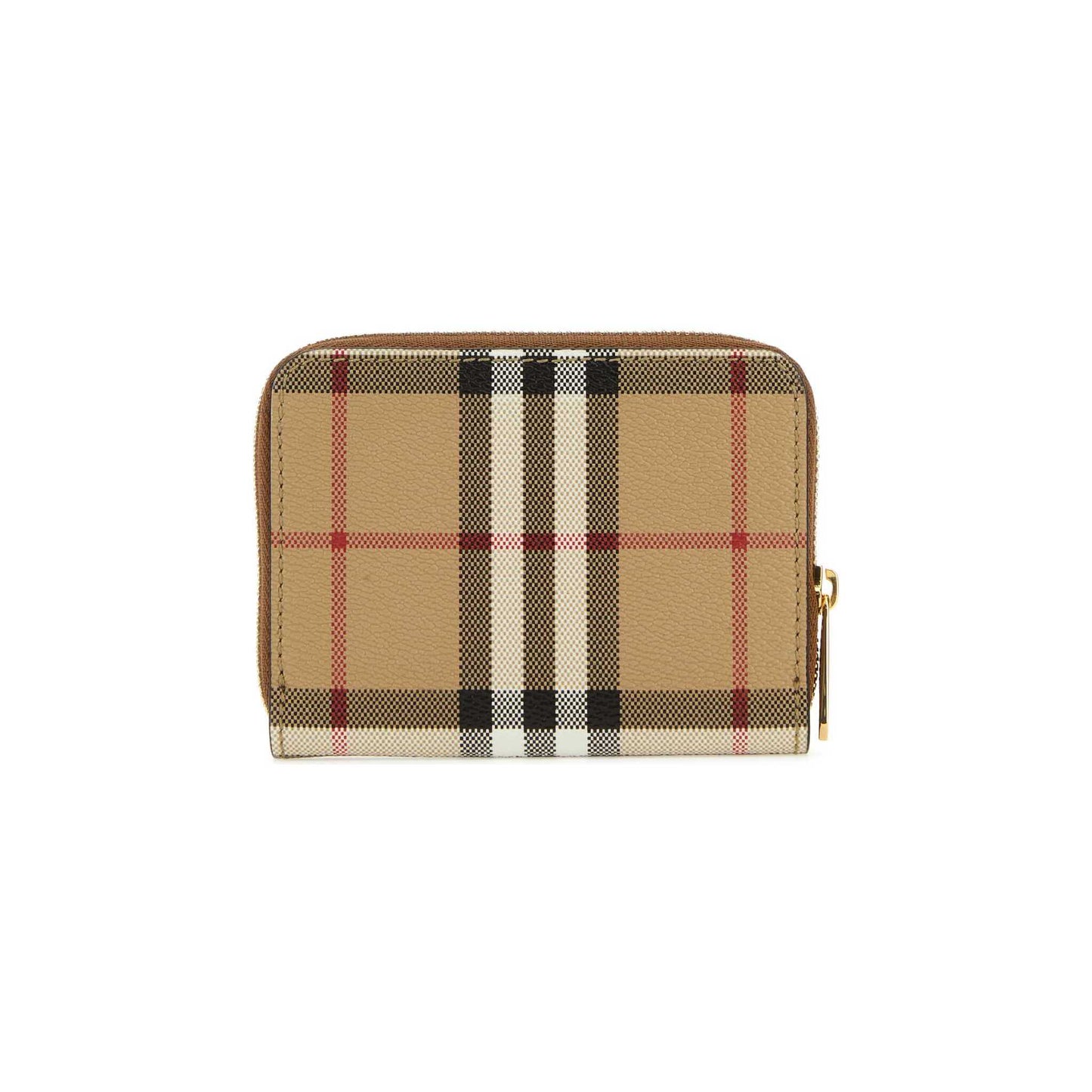 Carteira Check Burberry em Lona Revestida