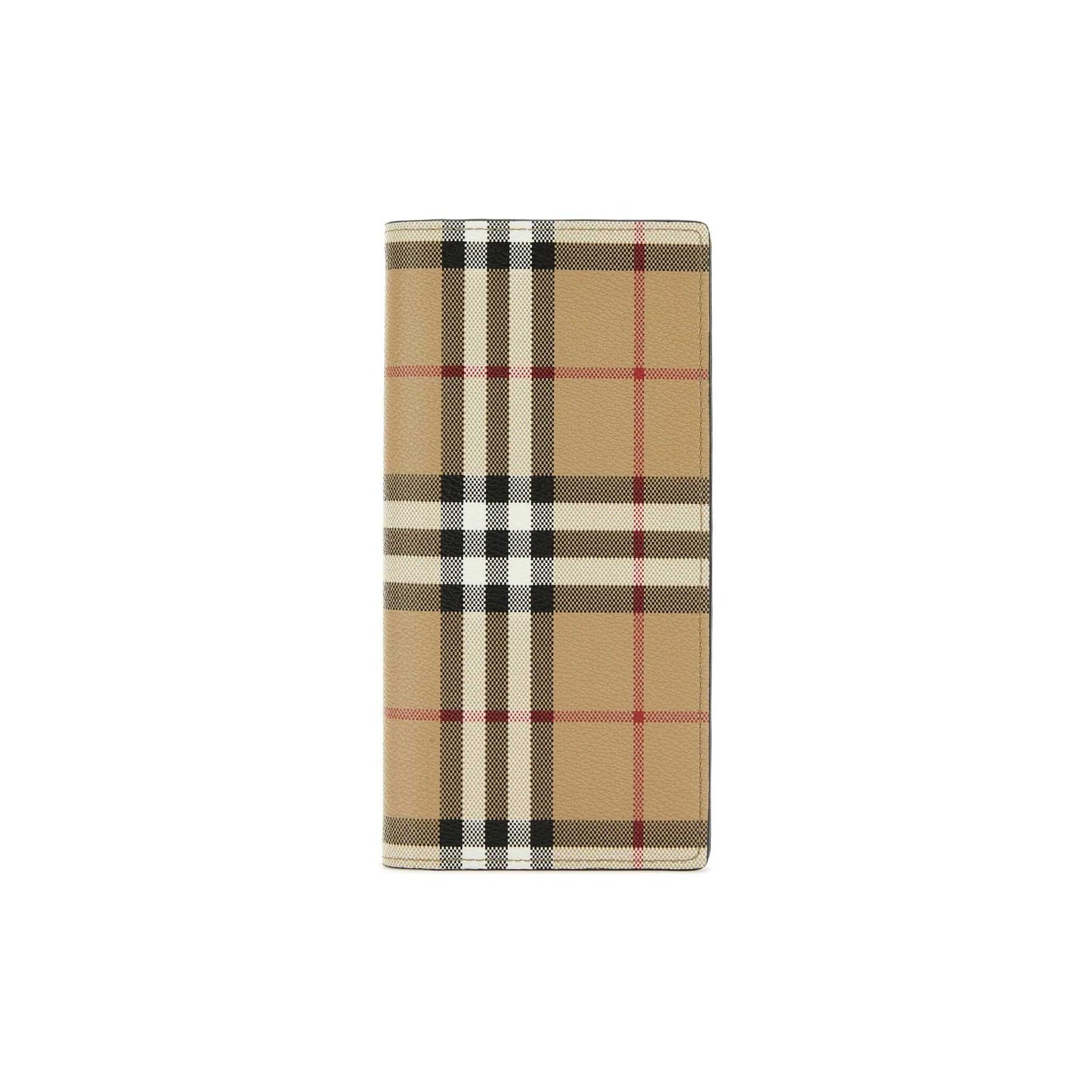 Carteira Check Burberry em Lona