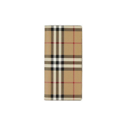 Carteira Check Burberry em Lona