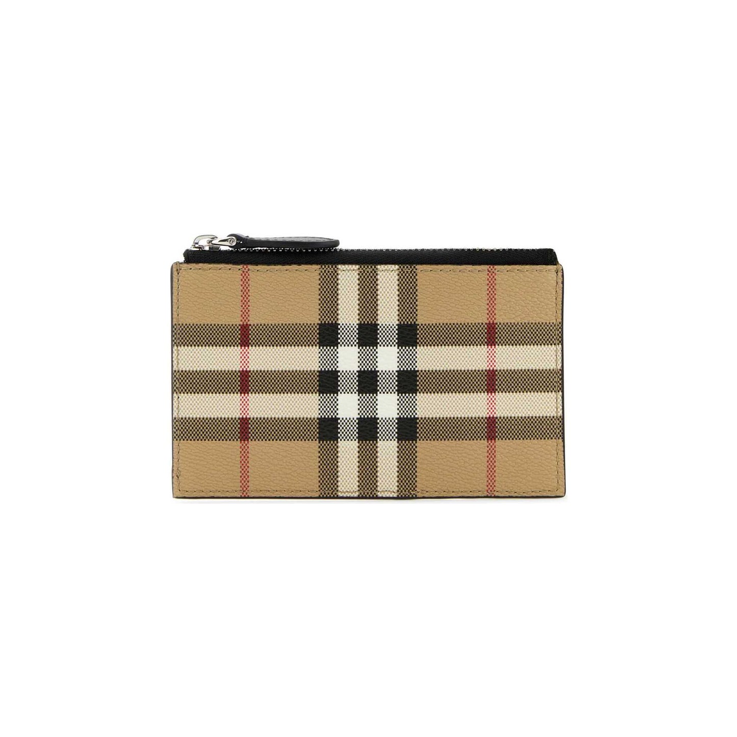 Carteira Check Burberry em Lona