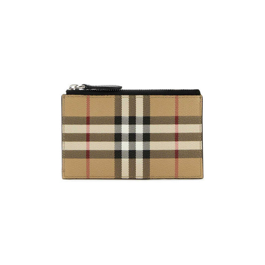Carteira Check Burberry em Lona