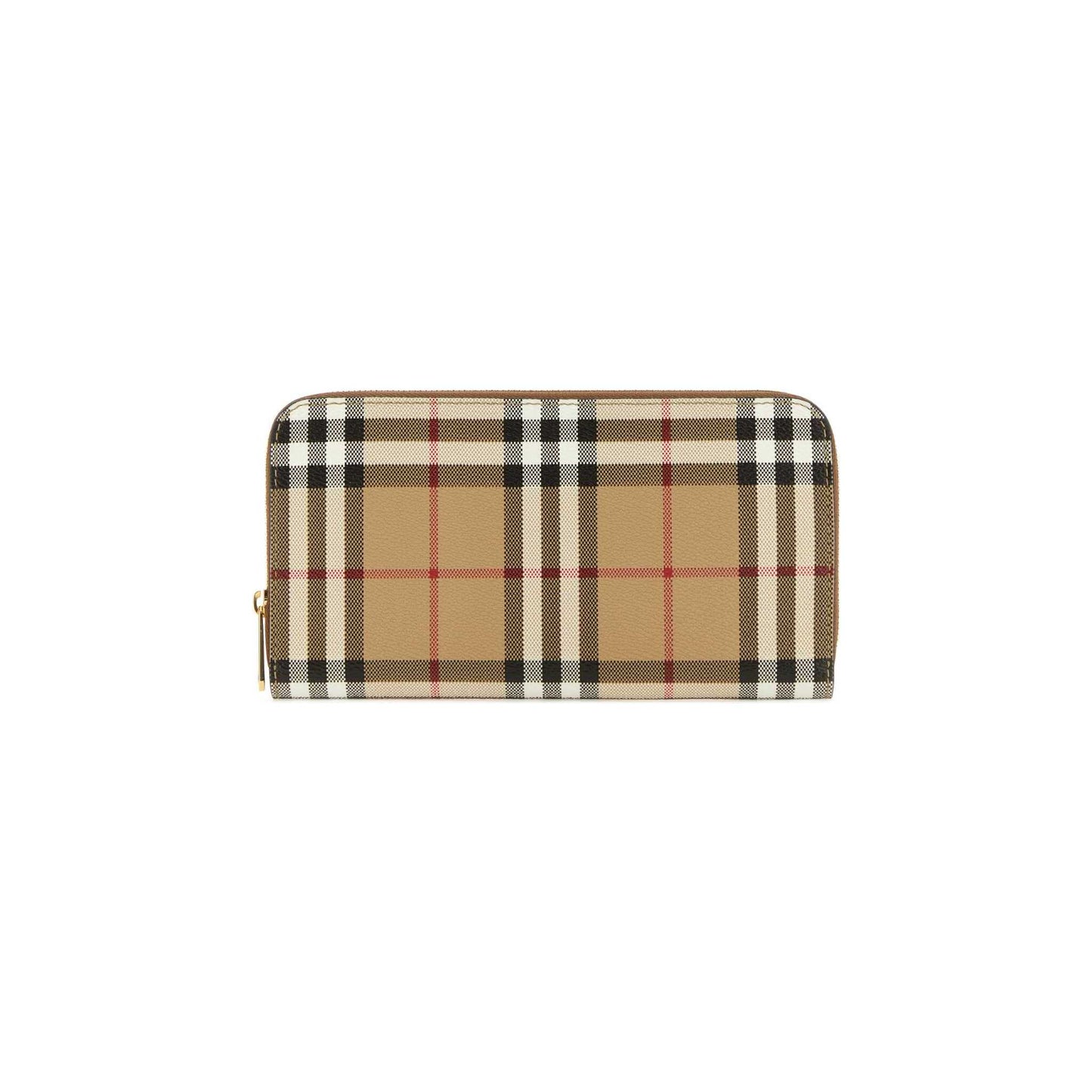 Carteira Check Burberry em Lona Revestida