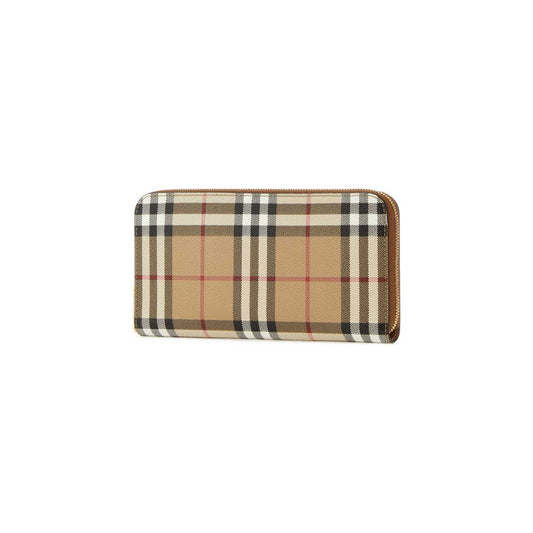 Carteira Check Burberry em Lona Revestida