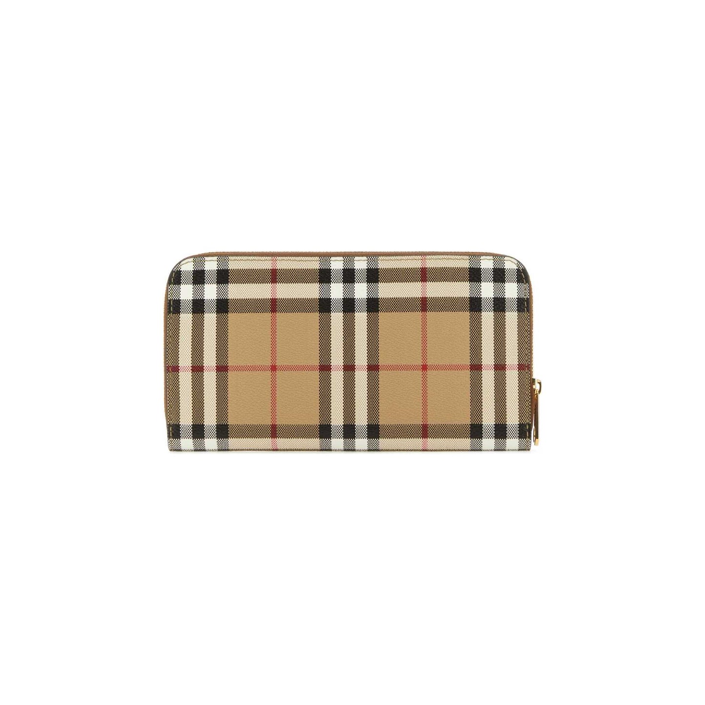 Carteira Check Burberry em Lona Revestida