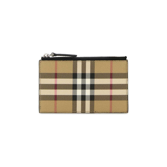 Porta-Cartões Check Burberry em Lona
