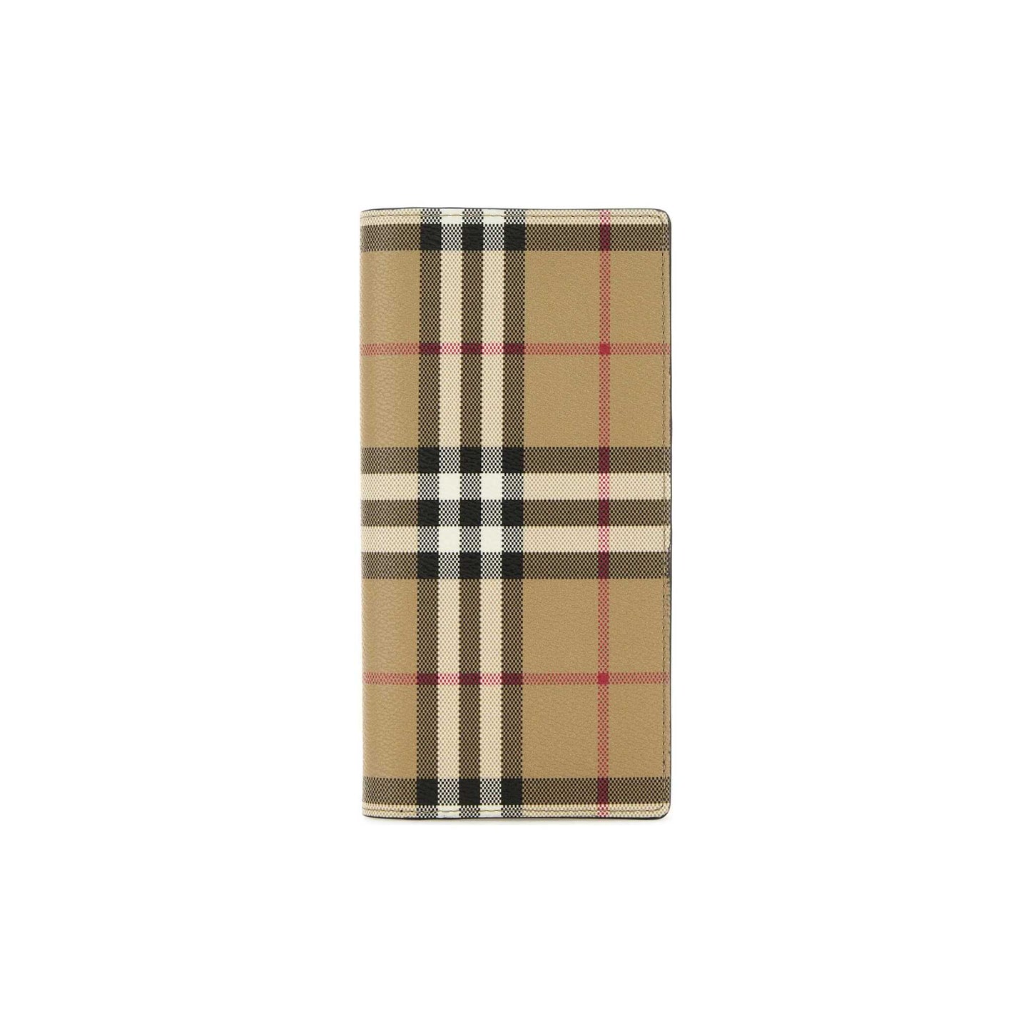 Carteira Check Burberry em Lona