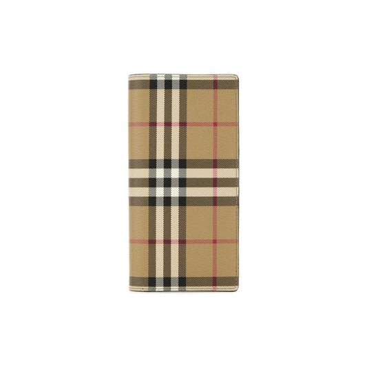 Carteira Check Burberry em Lona