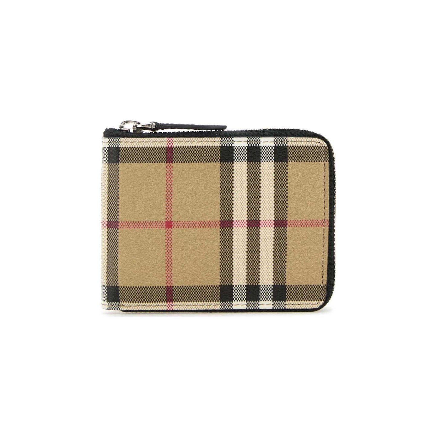 Carteira Check Burberry em Lona