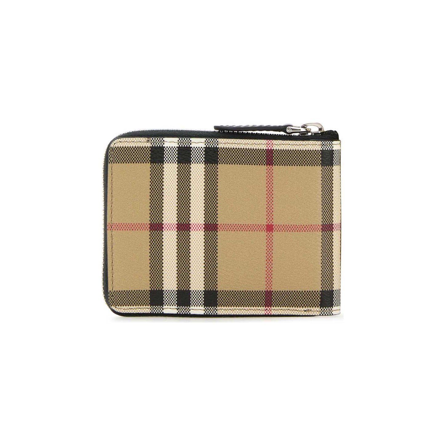 Carteira Check Burberry em Lona