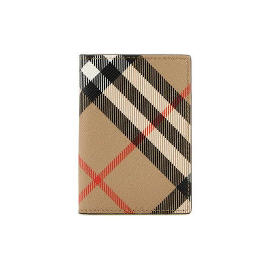 Porta-Cartões Check Burberry em Lona Revestida
