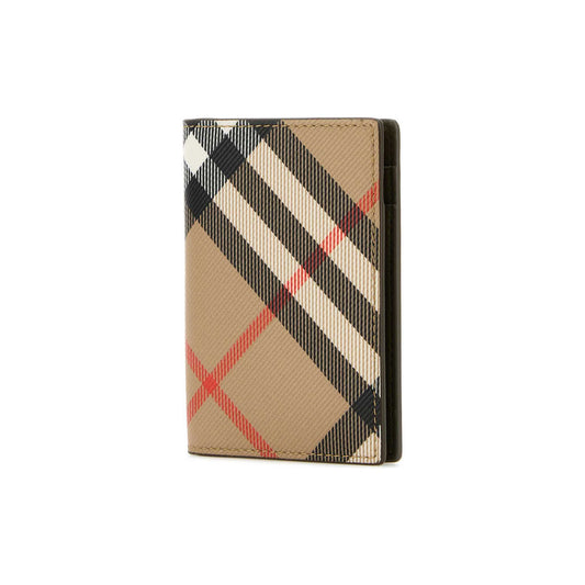 Porta-Cartões Check Burberry em Lona Revestida