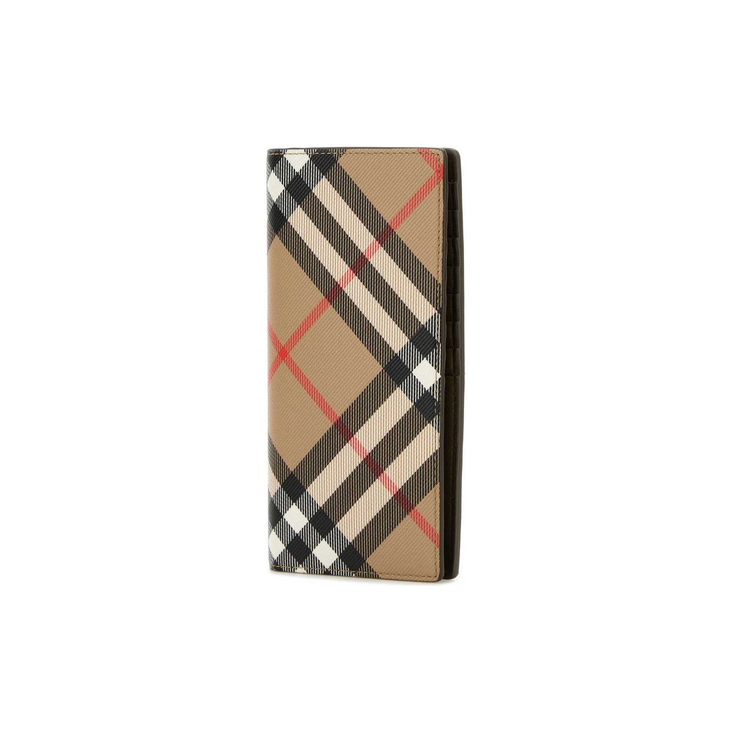 Carteira Check Burberry em Lona