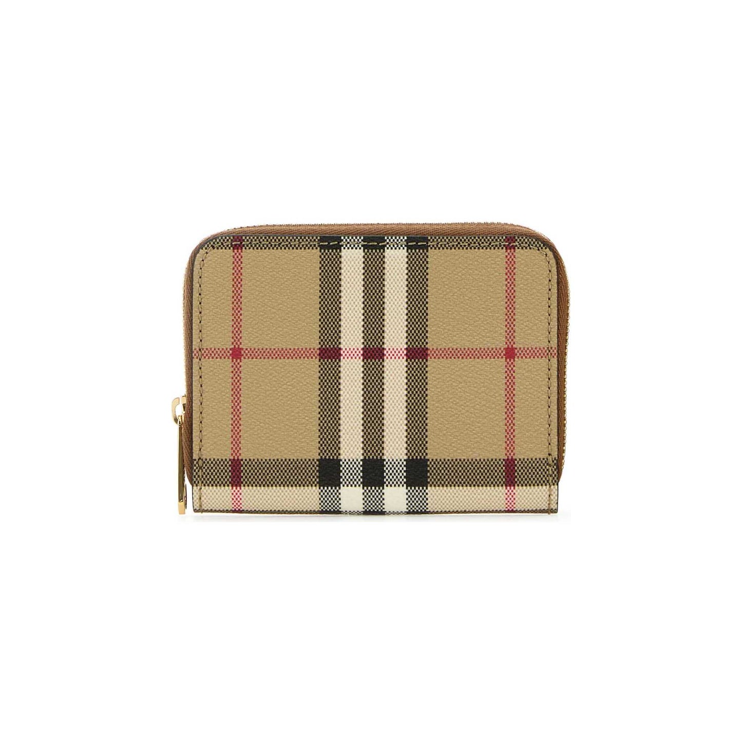 Carteira Check Burberry em Lona Revestida