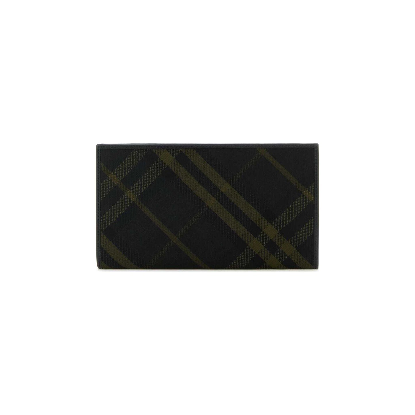 Carteira Check Burberry em E-Canvas