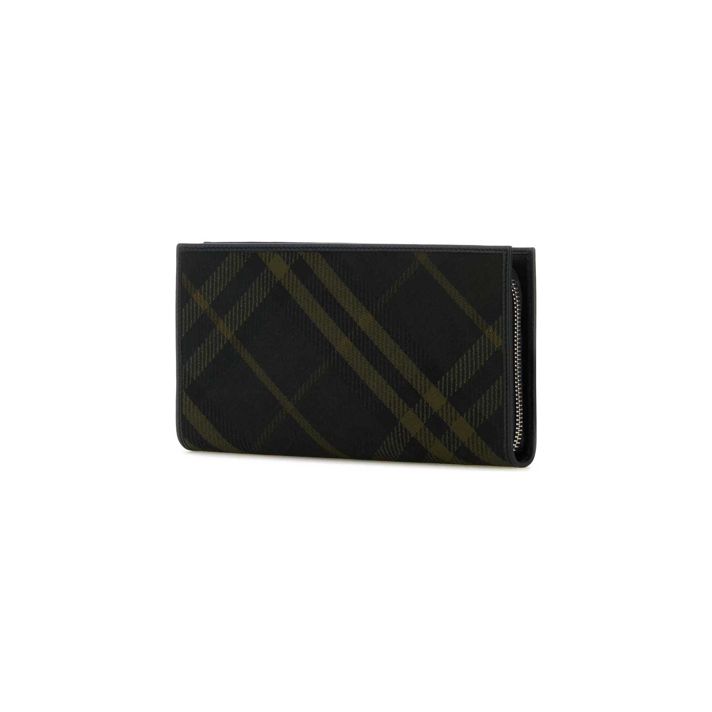 Carteira Check Burberry em E-Canvas