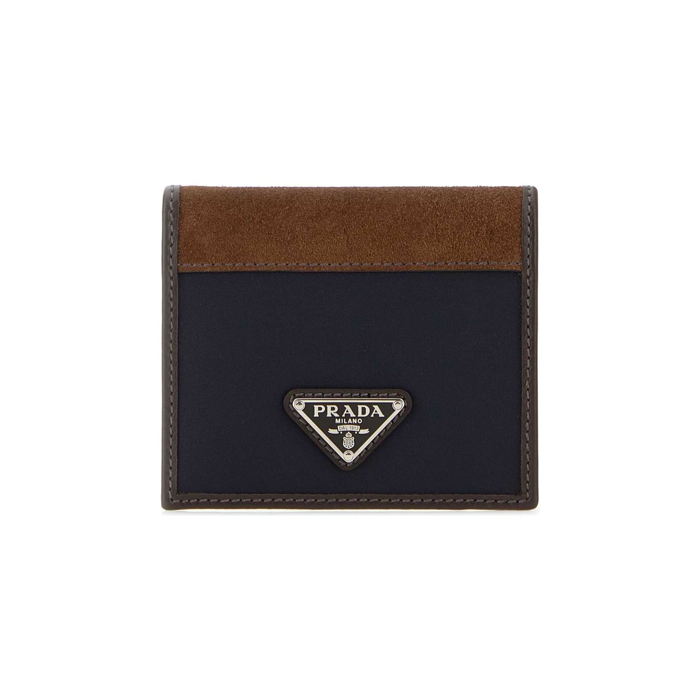 Prada Wallet Bi-Colour in Fabric e Camurça