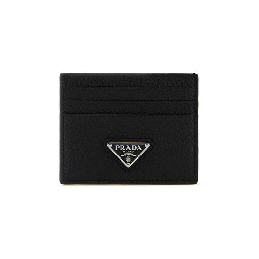 Prada Card Holder in Leather Black