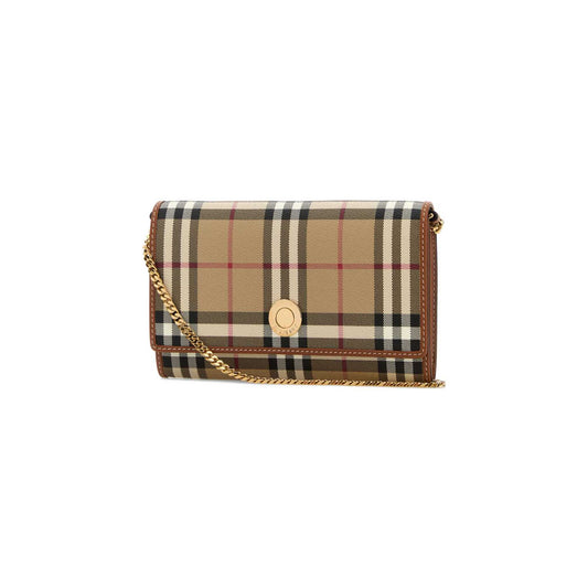 Carteira Check Burberry em Lona Revestida