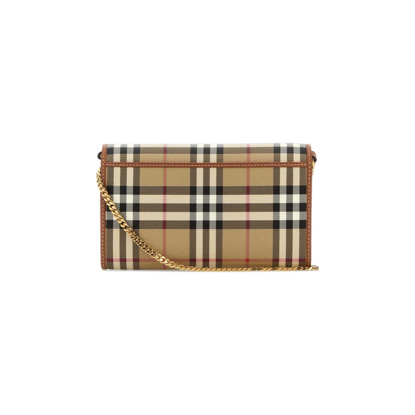 Carteira Check Burberry em Lona Revestida