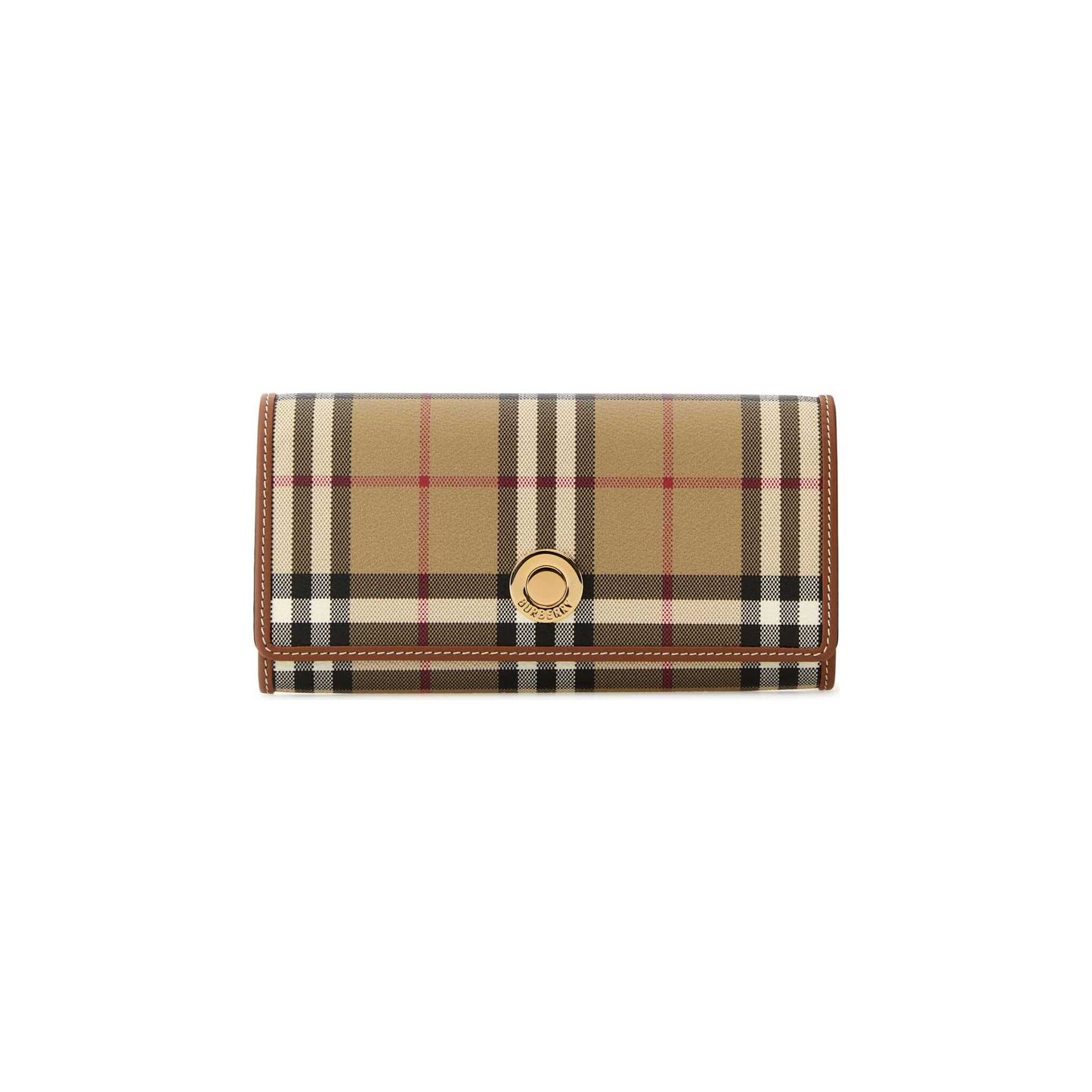 Carteira Check Burberry em Lona Revestida
