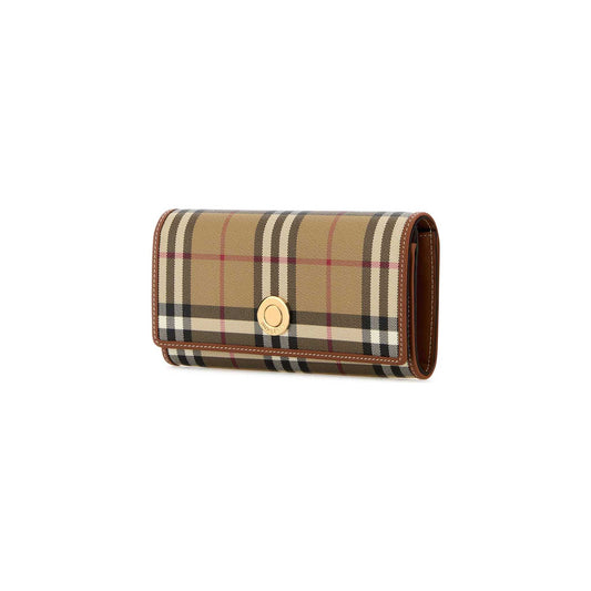 Carteira Check Burberry em Lona Revestida