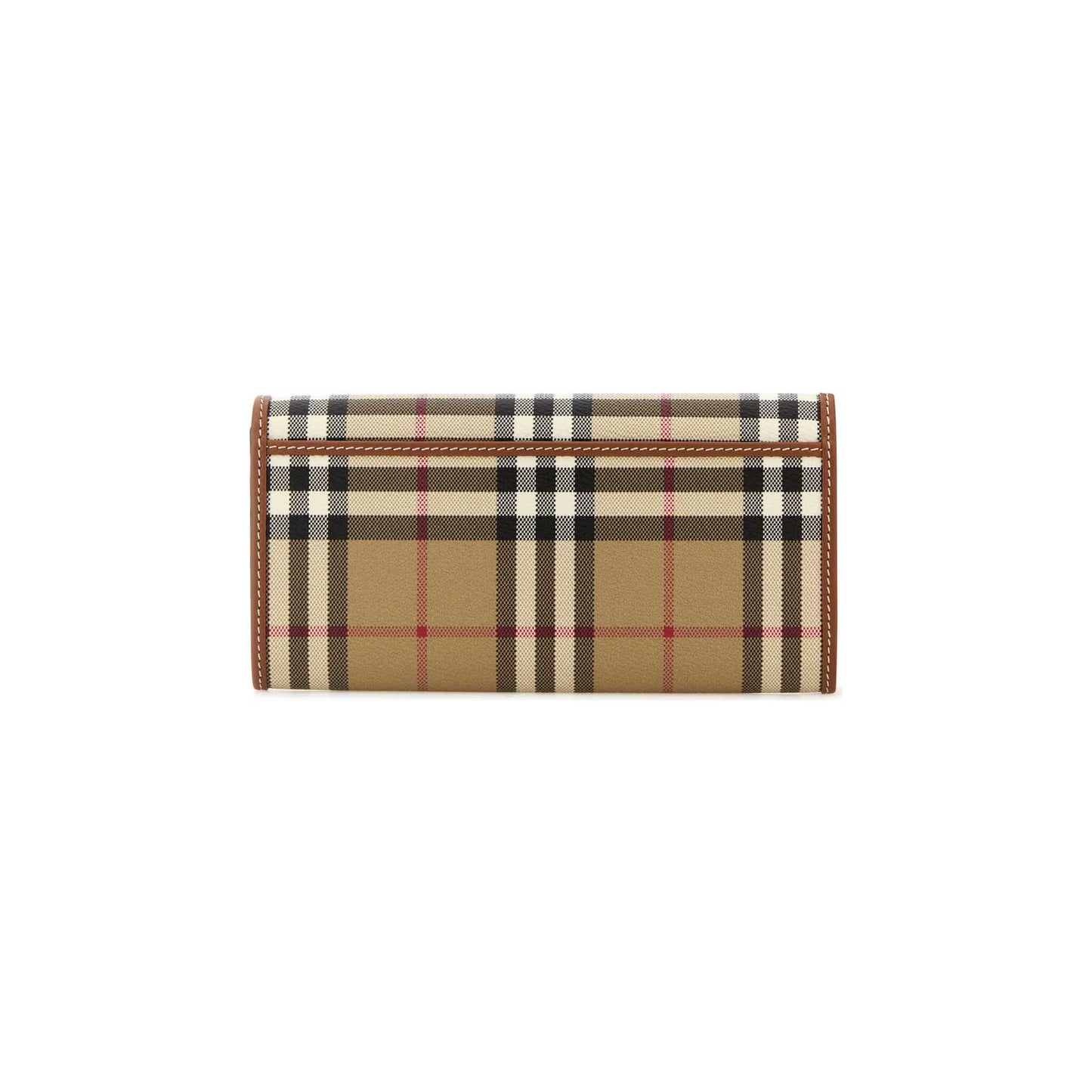 Carteira Check Burberry em Lona Revestida