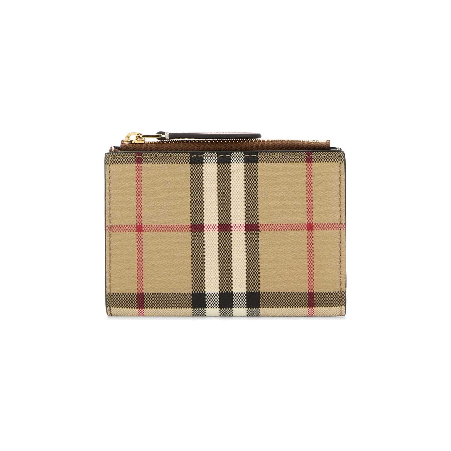 Carteira Check Burberry em Lona Revestida