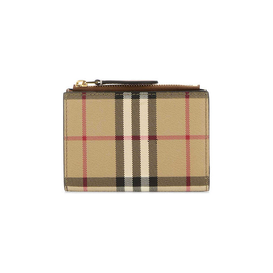 Carteira Check Burberry em Lona Revestida