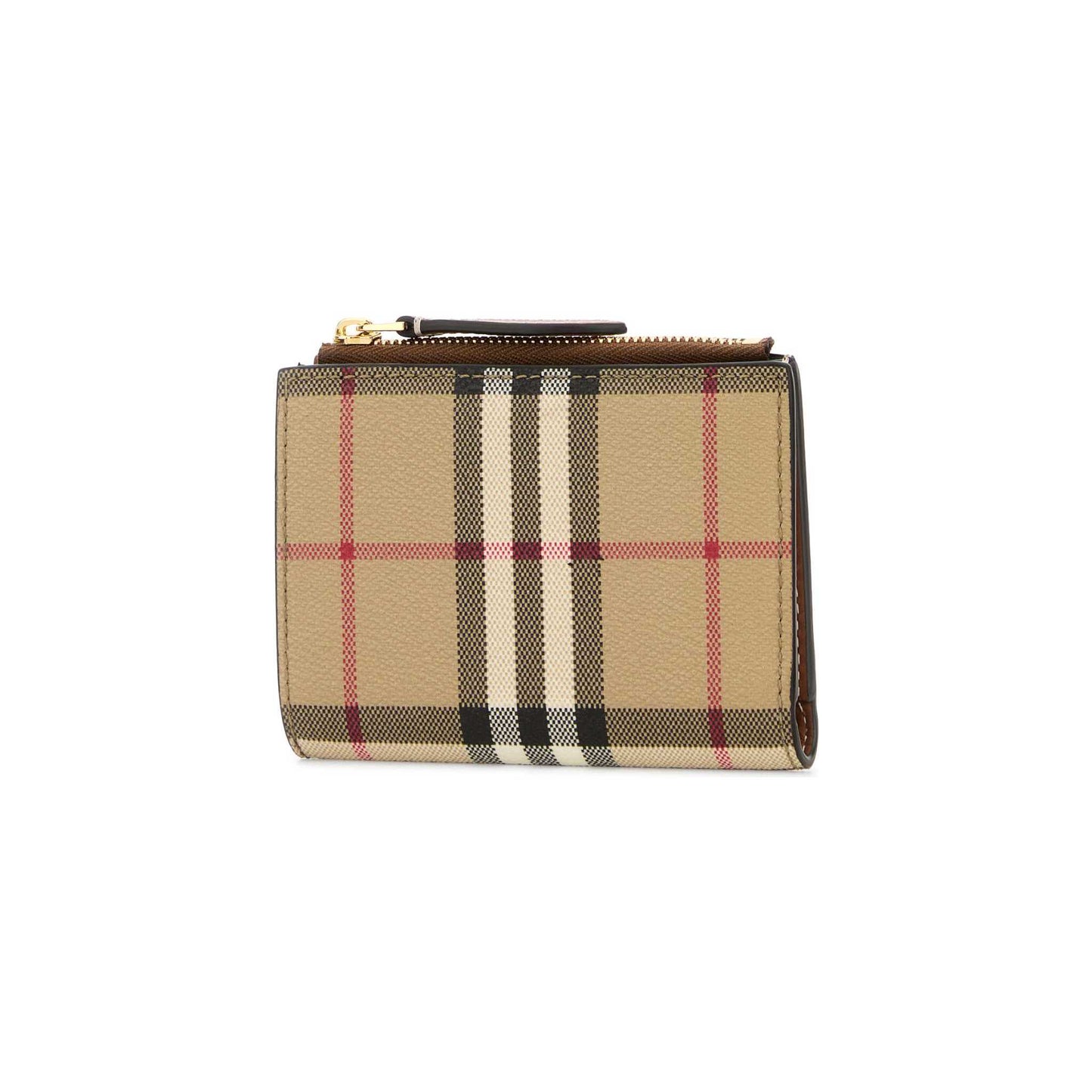 Carteira Check Burberry em Lona Revestida