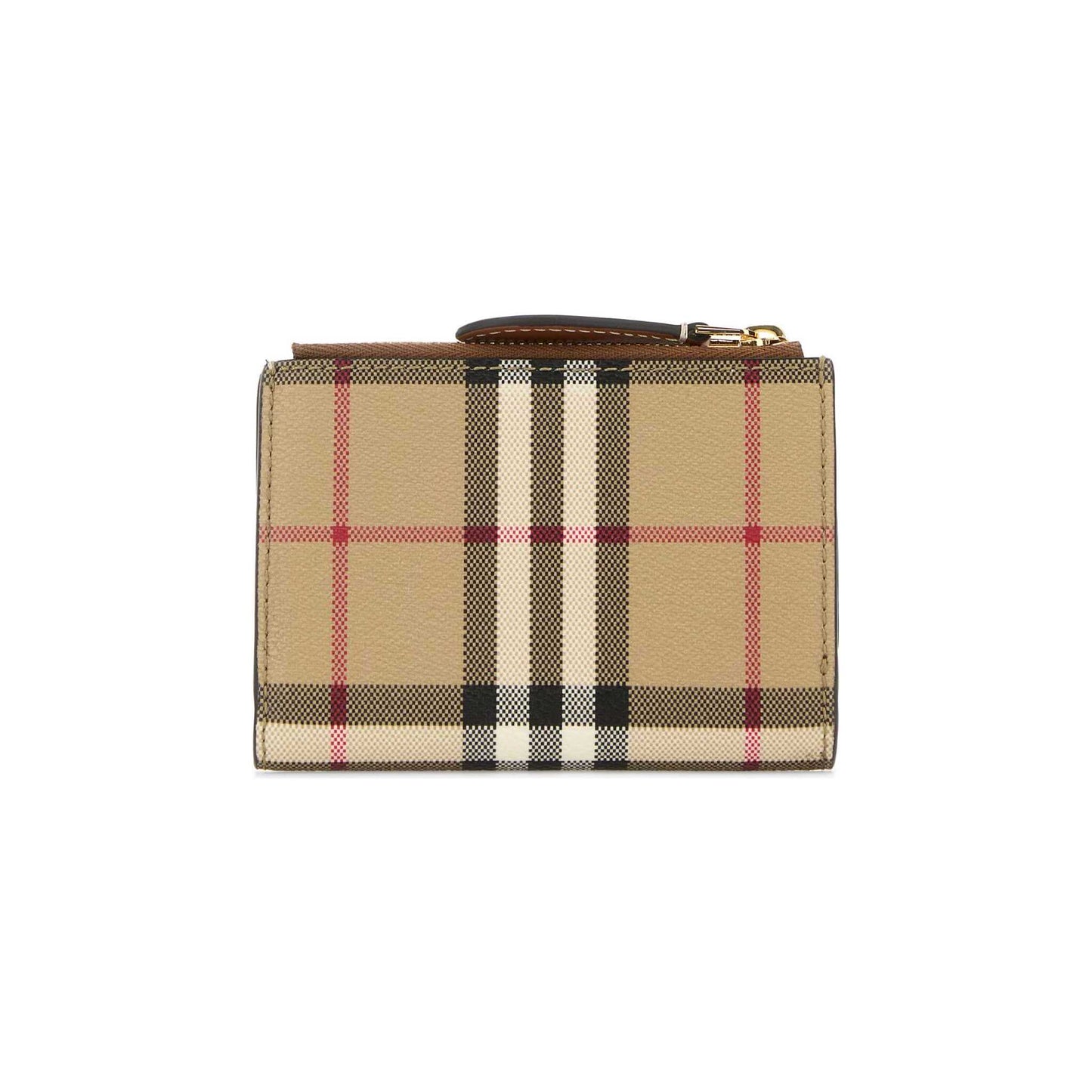 Carteira Check Burberry em Lona Revestida