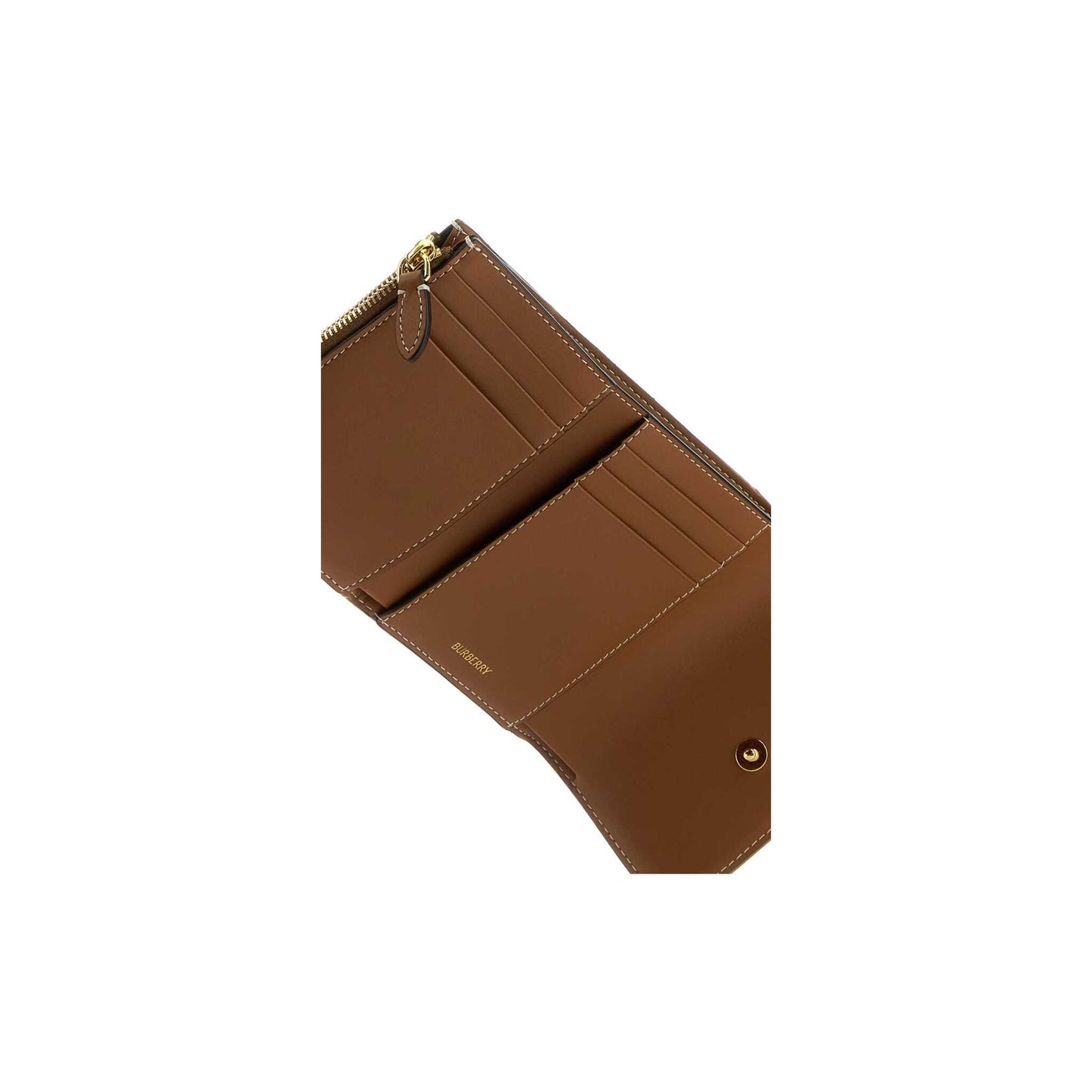 Carteira Pequena Check Burberry em Lona Revestida