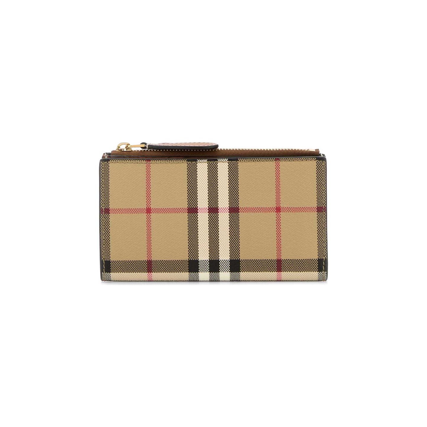 Carteira Check Burberry em Lona Revestida
