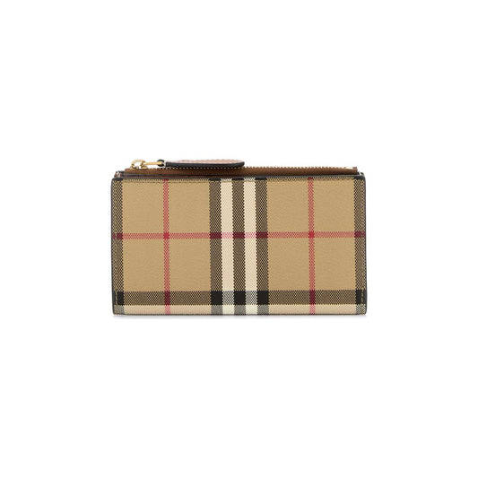 Carteira Check Burberry em Lona Revestida
