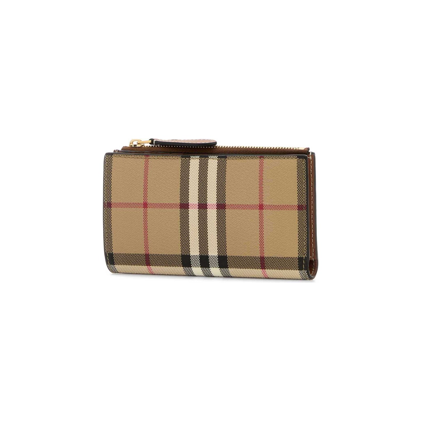 Carteira Check Burberry em Lona Revestida
