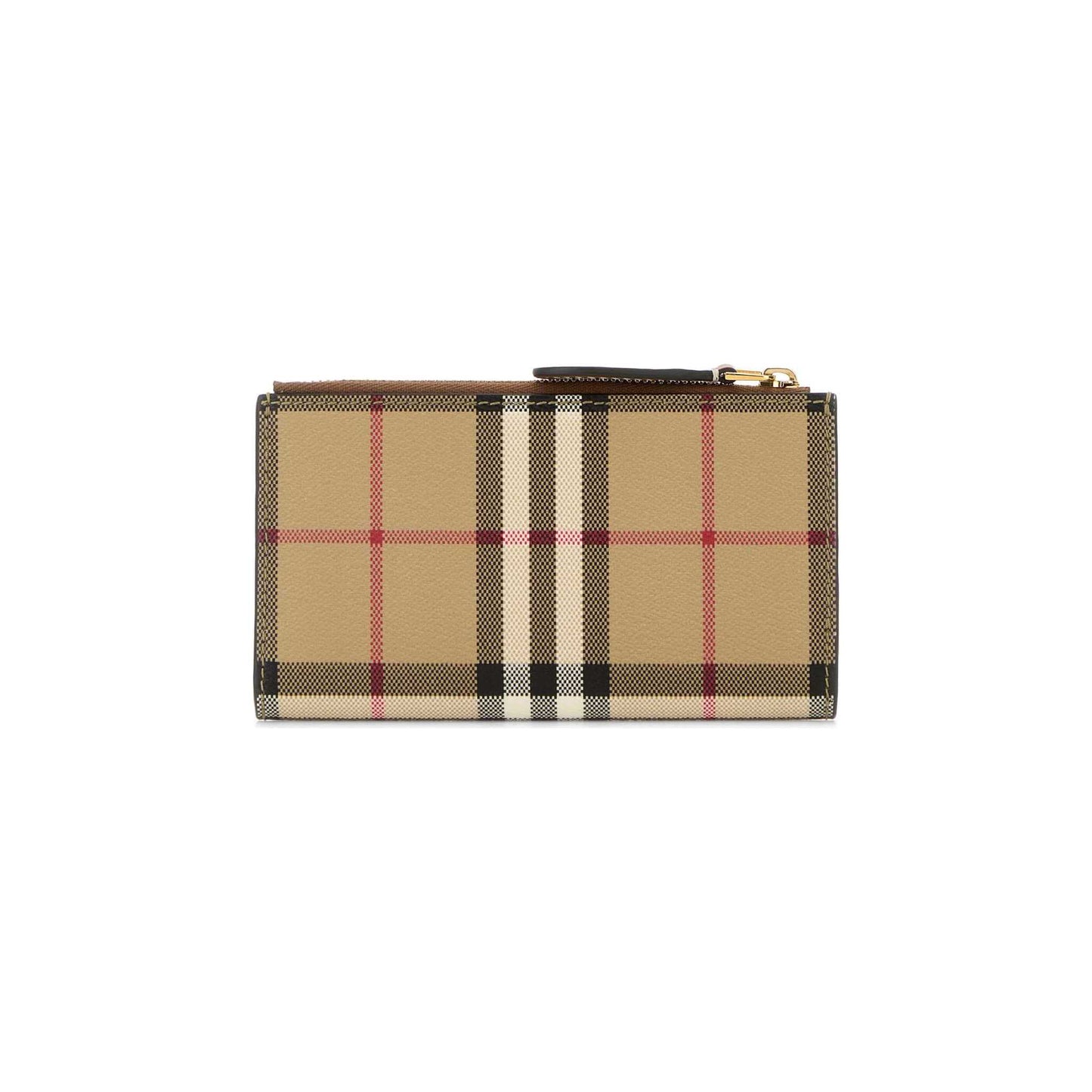 Carteira Check Burberry em Lona Revestida