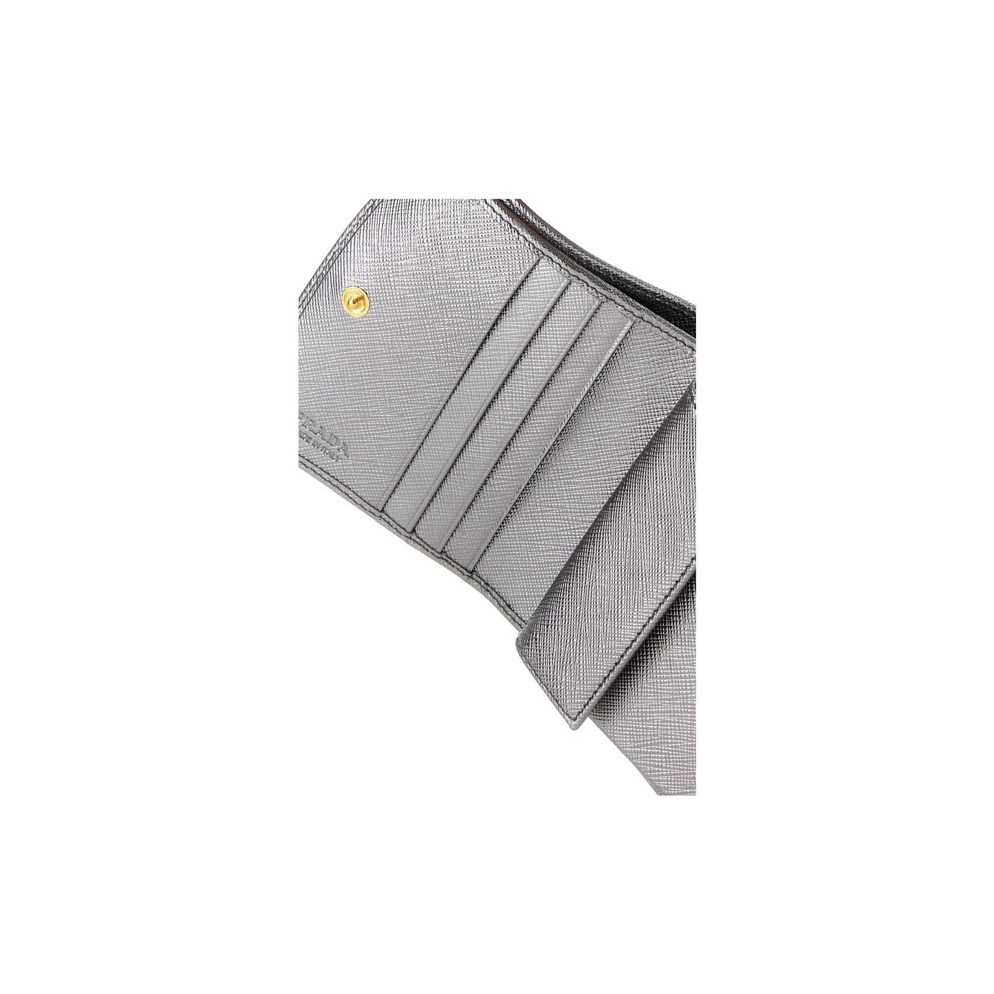 Prada Wallet in Leather Silver