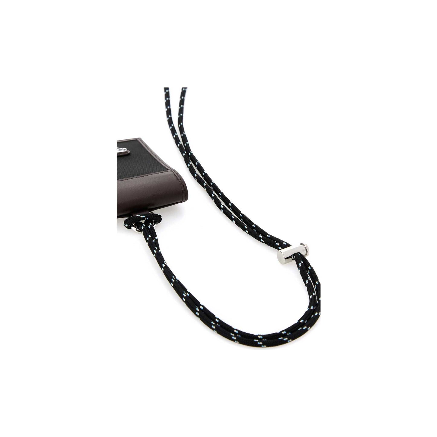 Prada Porta-Cartões bicolor em Tela e Couro