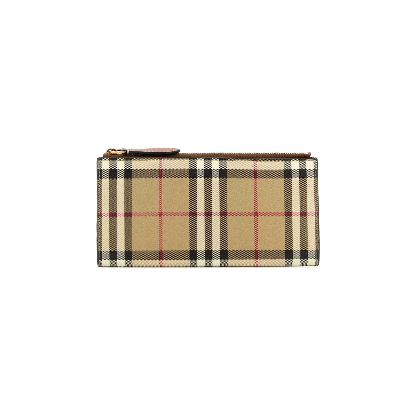 Carteira Check Burberry em Lona Revestida