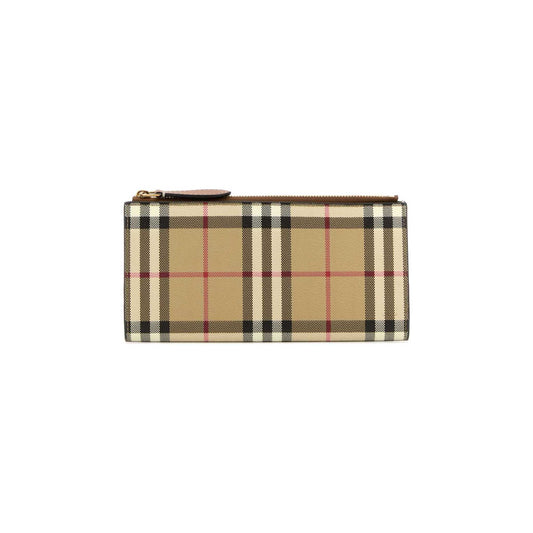 Carteira Check Burberry em Lona Revestida