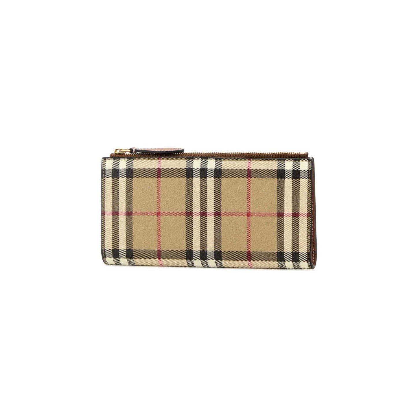 Carteira Check Burberry em Lona Revestida