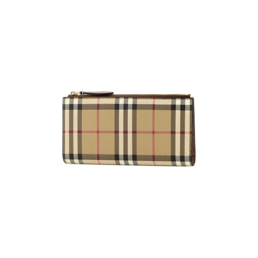 Carteira Check Burberry em Lona Revestida