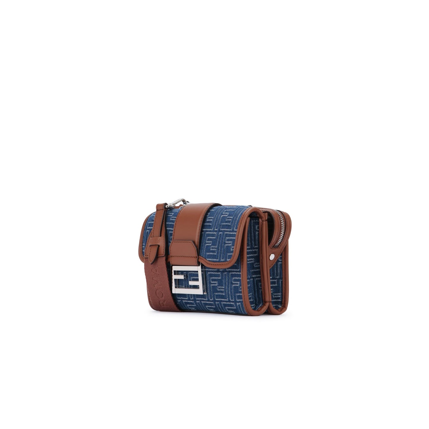 Mala Baguette Azul em Pele 7VA649AUGOF1SCG
