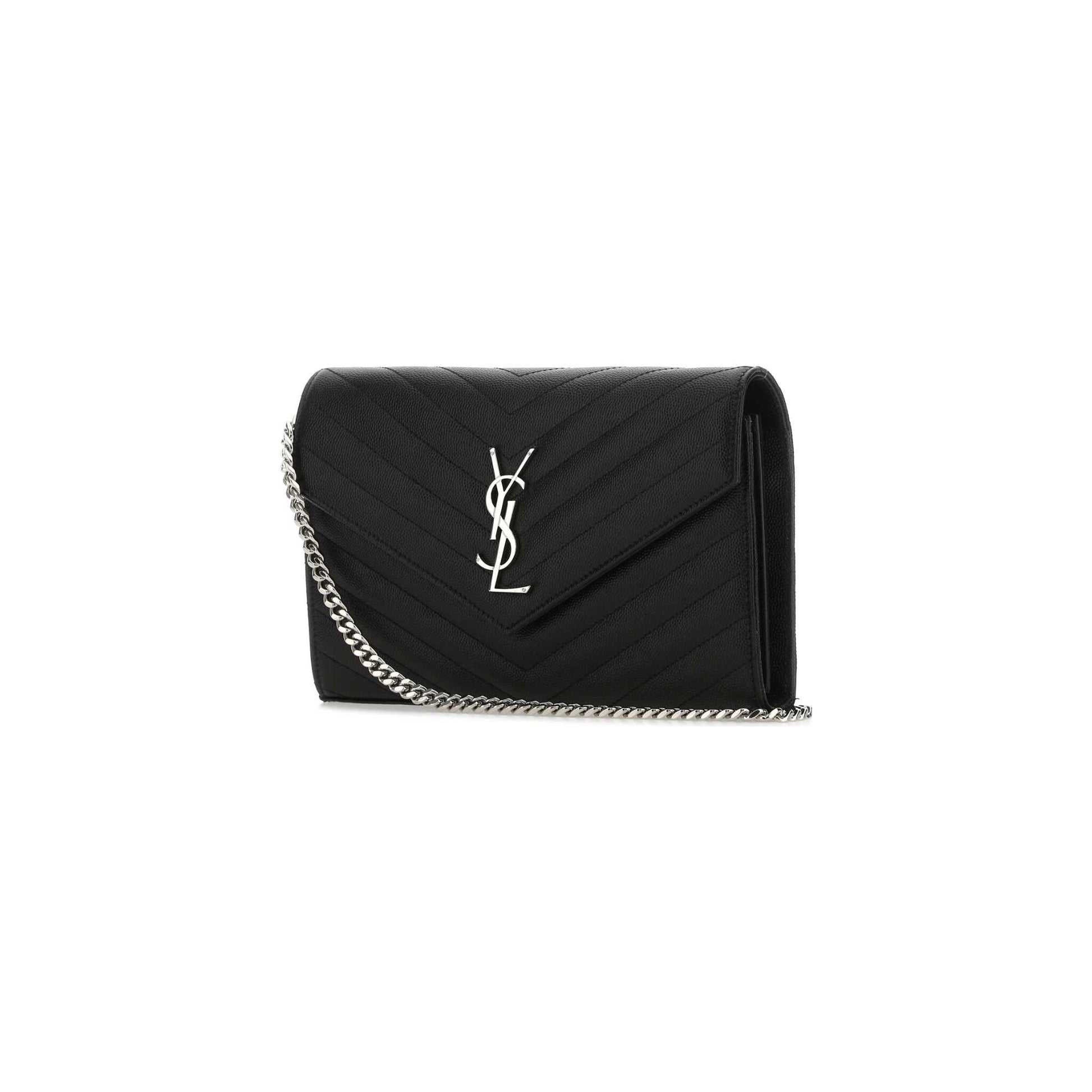 Saint Laurent Mala de Ombro em Pele