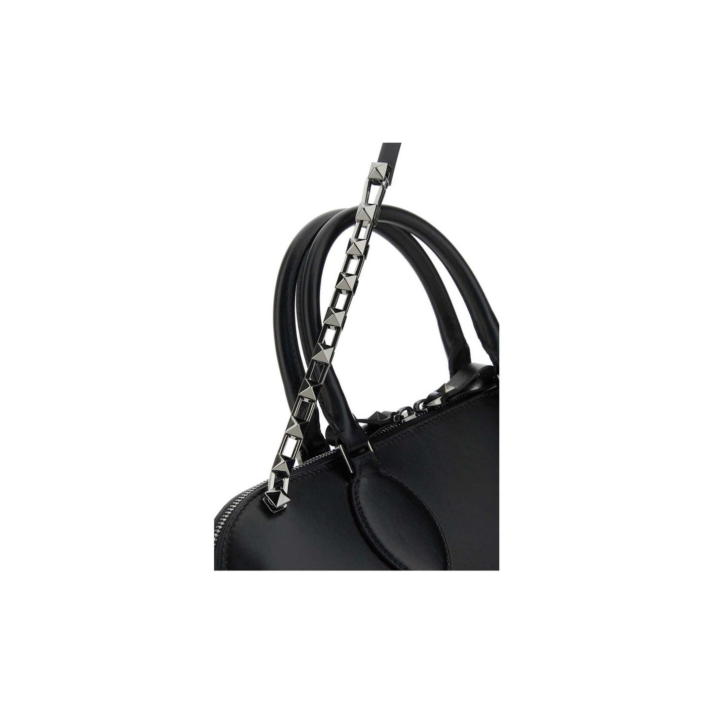 Mala de Mão Rockstud em Pele 3W0B0M73XRZ0NO