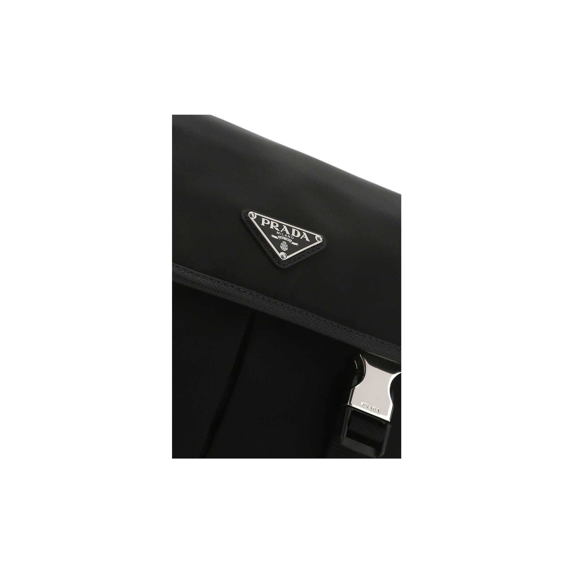 Prada Mala de Ombro em Re-Nylon — Preto