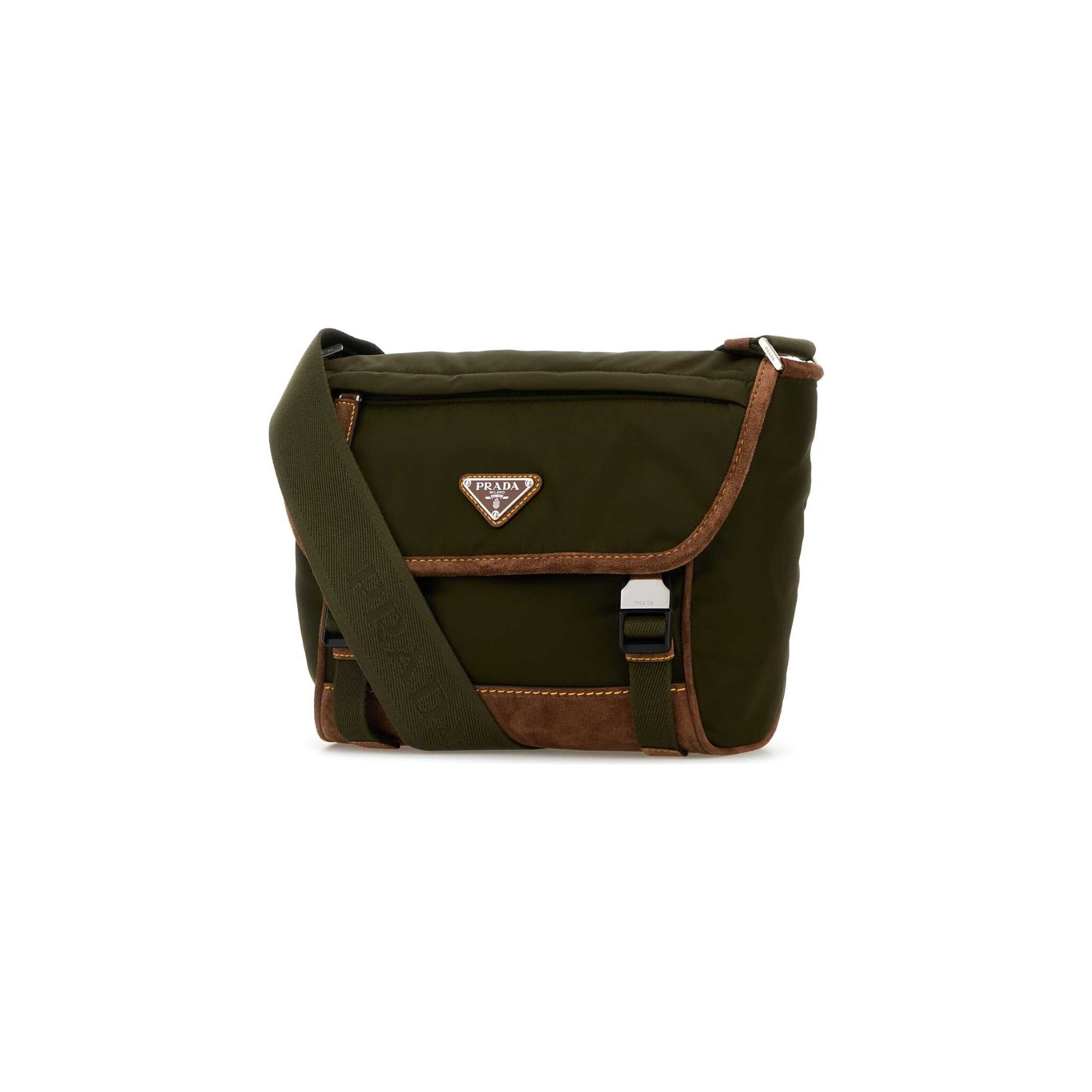 Prada Mala de Ombro em Re-Nylon — Verde
