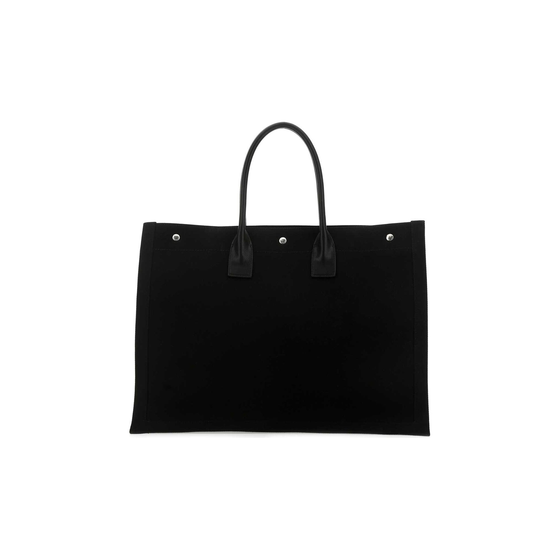 Saint Laurent Mala Tote Grande Rive Gauche em Pele