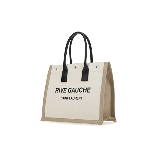 Saint Laurent Mala Tote Grande Rive Gauche em Pele