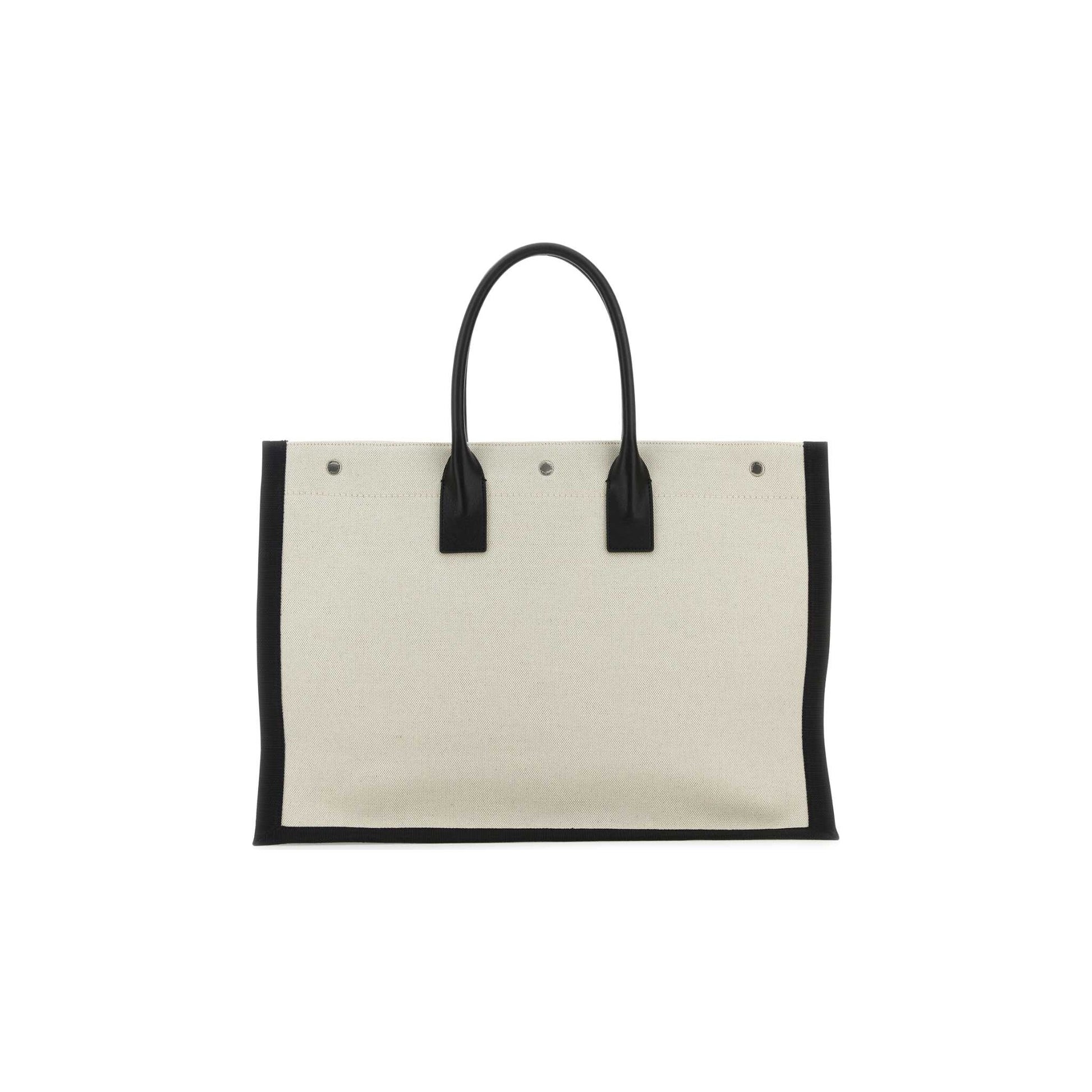Saint Laurent Mala Tote Grande Rive Gauche em Pele